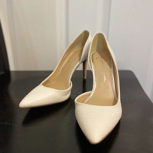 Jessica Simpson White heels